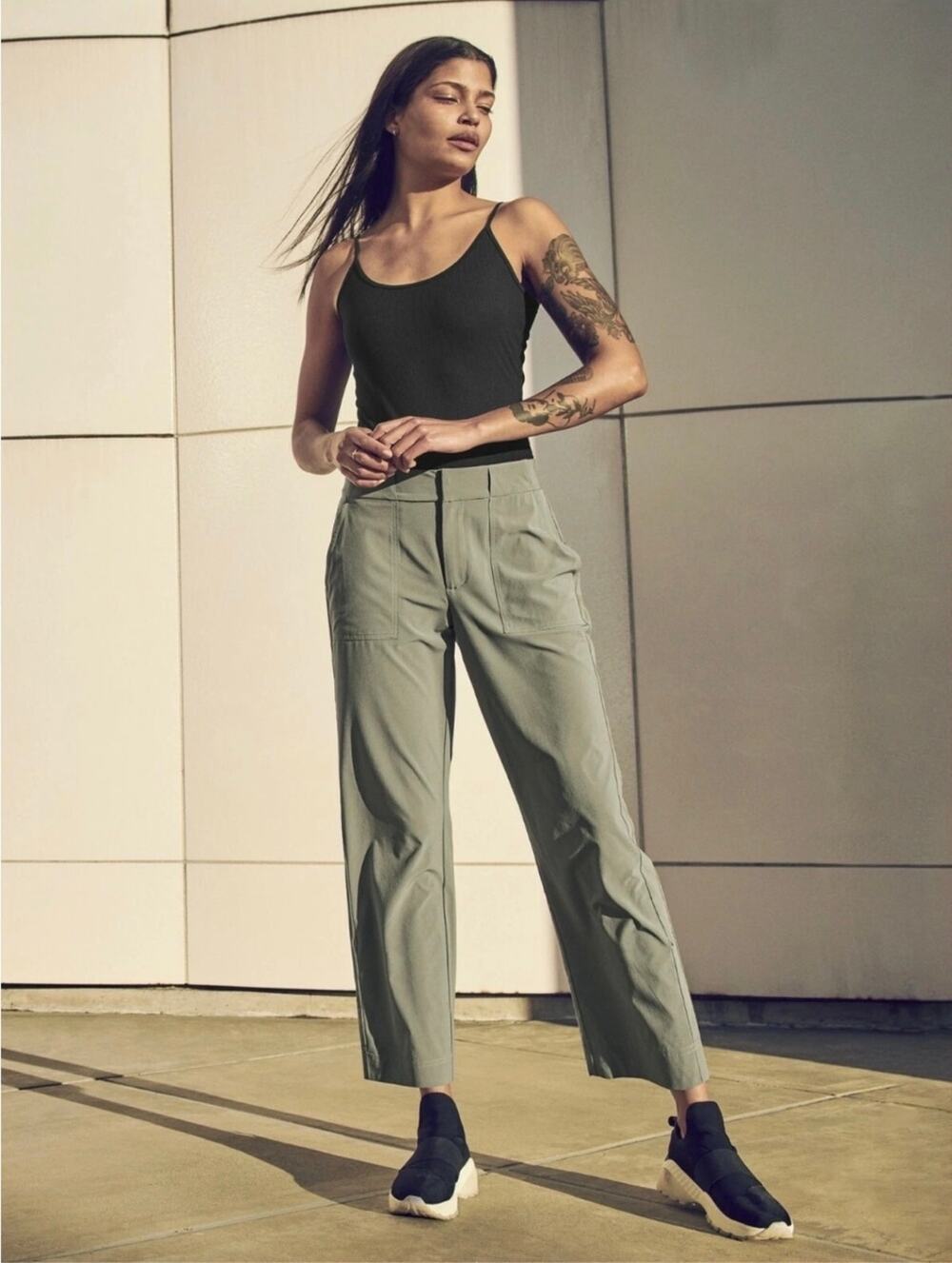 Athleta Women's 16 Tall Tribeca Utility Pants Laurel Olive